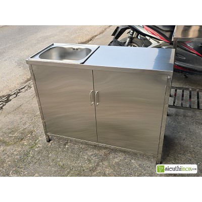 Kệ bàn bếp inox kèm chậu rửa dùng cho phòng trọ Kệ bàn bếp inox kèm chậu rửa dùng cho phòng trọ