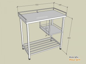 Bàn để bếp ga có thành chắn, BG8046LC