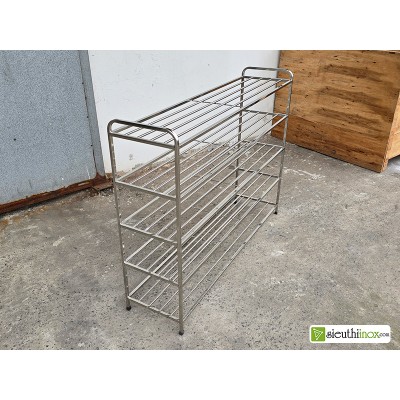 Giá dép inox 5 tầng dài 1m, 1.2m, rộng 30cm