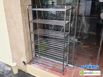 Giá kệ để giày dép inox 6 tầng dài 60cm