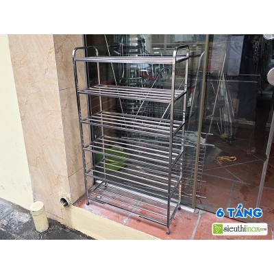 Giá kệ để giày dép inox 6 tầng dài 60cm