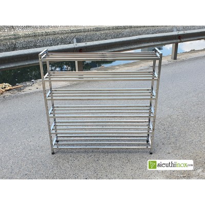 Giá kệ để giày dép inox 6 tầng, dài 1.2m