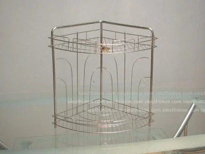 Kệ góc nhà tắm 2 tầng nan thoáng Kệ góc nhà tắm 2 tầng nan thoáng