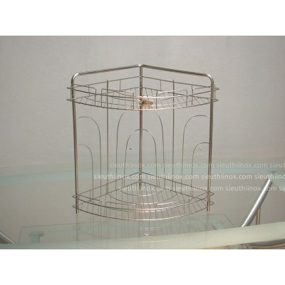 Kệ góc nhà tắm 2 tầng nan thoáng