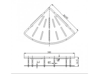 Kệ góc inox, BN810