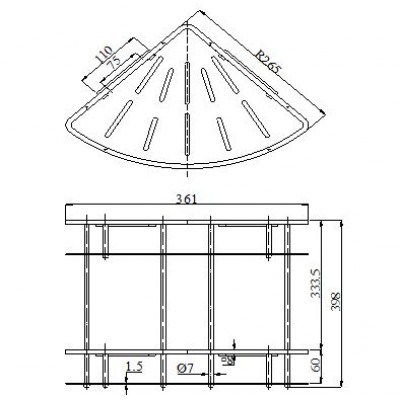Kệ góc nhà tắm 2T, BN820