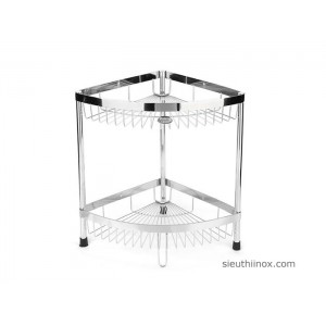 Kệ góc inox 2 tầng la, 25cm