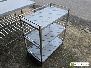 Kệ inox 3 tầng tấm phẳng, 70x40