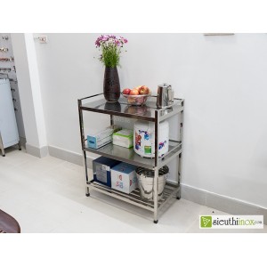 Kệ inox 3 tầng kích thước 70x40x85