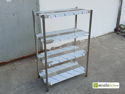 Kệ inox 4 tầng lắp ghép kích thước 80x40