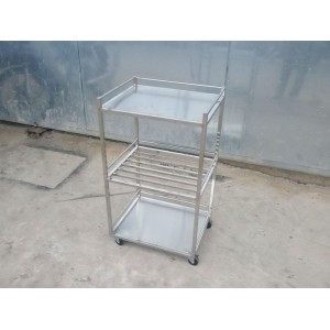Kệ inox 3 tầng có bánh xe Kệ inox 3 tầng có bánh xe