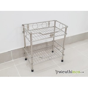 Kệ inox 2 tầng, 25x40cm Kệ inox 2 tầng, 25x40cm