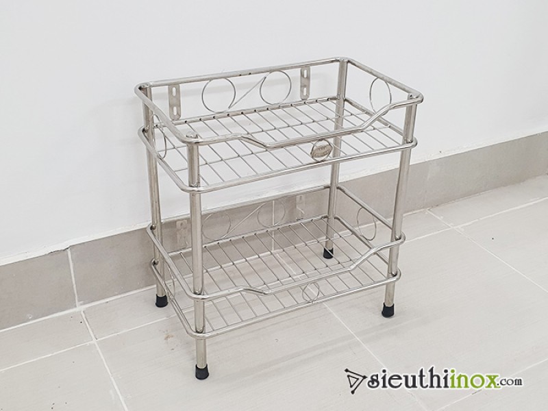 Kệ inox 2 tầng, 25x40cm - kod-2T40
