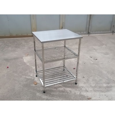 Kệ inox 3 tầng có nan thoáng