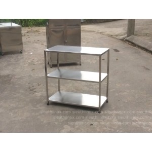 Kệ inox 3 tầng phẳng