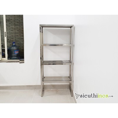 Kệ inox 4 tầng, 73x44, inox 304 Kệ inox 4 tầng, 73x44, inox 304