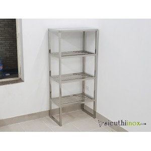 Kệ inox 4 tầng, 7344, inox 304