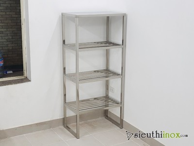 Kệ inox 4 tầng, 73x44cm, inox 304