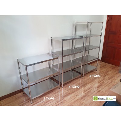 Kệ inox 3, 4, 5 tầng lắp ghép Kalpen các cỡ