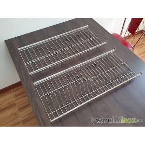 Giá úp bát đĩa inox 304 cho tủ bếp, tai bắt vít điều chỉnh