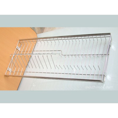 Vỉ inox úp đĩa trong tủ bếp