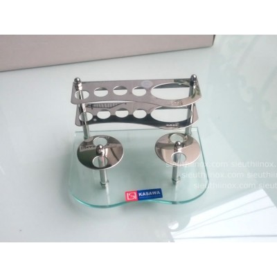 Kệ bàn chải inox 304, kèm cốc, KA03