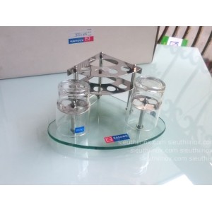 Kệ bàn chải góc, kèm cốc, KB06