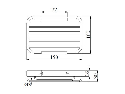 Kệ inox để xà bông dạng lưới D2