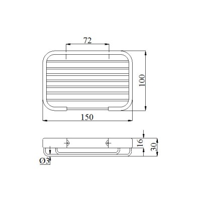 Kệ inox để xà bông dạng lưới D2