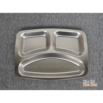 Khay cơm inox 3 ngăn, 3N2921