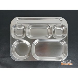 Khay cơm inox 6 ngăn, 6N3225