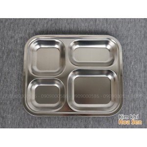 Khay cơm inox loại 4 ngăn, 4N2521