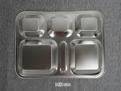 Khay cơm văn phòng loại 6 ngăn, 3627, inox 304