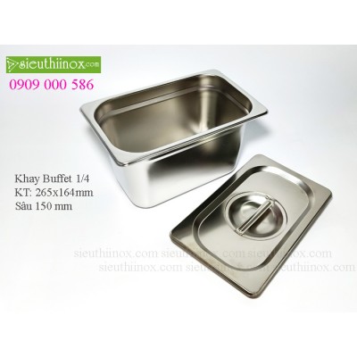 Khay inox Buffet - Khay GN 1/4- Khay Topping - Khay đựng thực phẩm cao cấp Khay inox Buffet - Khay GN 1/4- Khay Topping - Khay đựng thực phẩm cao cấp