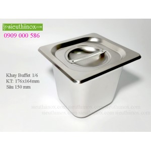 Khay inox Buffet 1/6, Khay GN 1/6, Khay Topping 1/6, Khay đựng thực phẩm 1/6 Khay inox Buffet 1/6, Khay GN 1/6, Khay Topping 1/6, Khay đựng thực phẩm 1/6