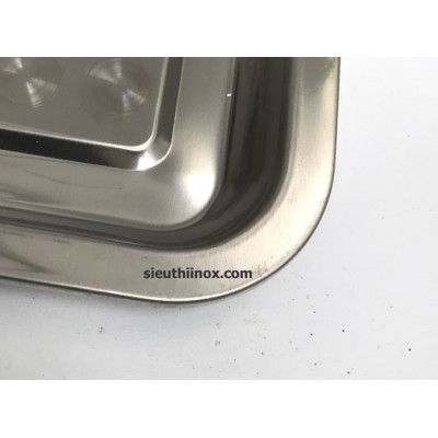 Khay inox 40x60 sâu 5cm lỗ thủng Khay inox 40x60 sâu 5cm lỗ thủng