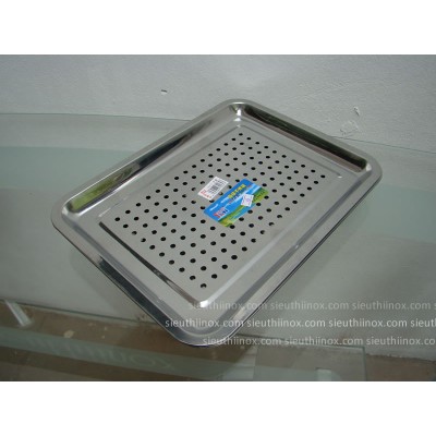 Khay inox đựng cốc chén