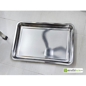 Khay inox 35x50 sâu 5cm loại dày Khay inox 35x50 sâu 5cm loại dày