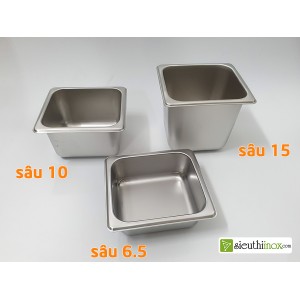 Khay đựng topping, khay buffet GN 1/6, inox 304 Khay đựng topping, khay buffet GN 1/6, inox 304