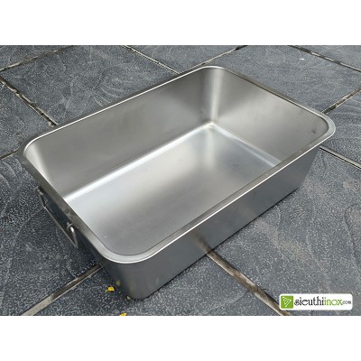 Khay inox đựng thực phẩm có quai xách
