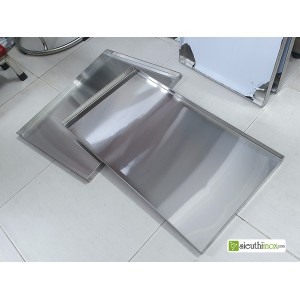 Khay inox hứng nước thừa dùng trong tủ bếp, dưới kệ chạn