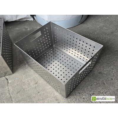 Khay inox đục lỗ thoáng 30x40