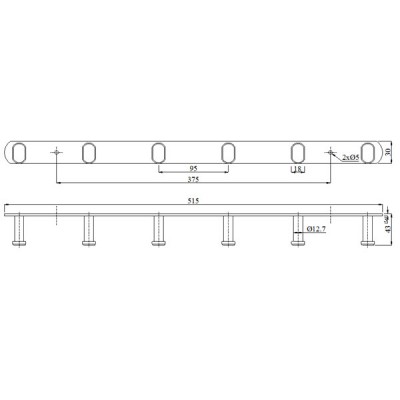 Móc treo quần áo 6 khuyên, BN316