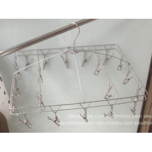 Kẹp vuông inox phơi khăn, tất, đồ sơ sinh Kẹp vuông inox phơi khăn, tất, đồ sơ sinh