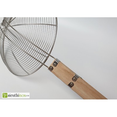 Chao sợi inox cán gỗ Chao sợi inox cán gỗ