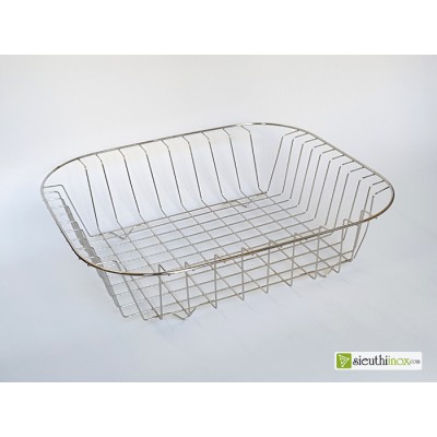 Rổ để bồn rửa, rổ để chậu rửa bát, rổ inox hình chữ nhật