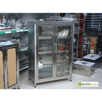 Tủ đựng bát đĩa inox 800x400x1200 Tủ đựng bát đĩa inox 800x400x1200
