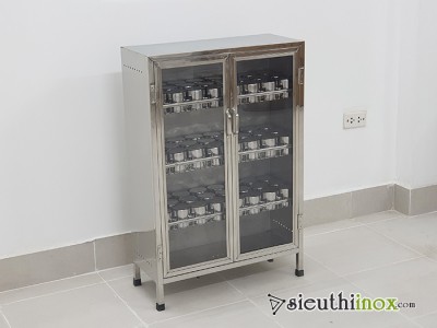 Tủ inox úp ca cốc trường học