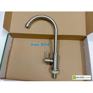 Vòi rửa bát cổ cứng xoay 360 độ, loại tốt, inox 304 Vòi rửa bát cổ cứng xoay 360 độ, loại tốt, inox 304