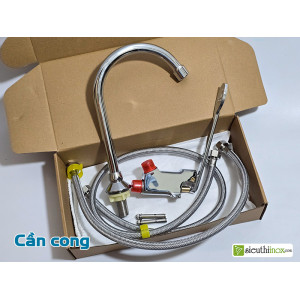 Van vòi rửa tay đạp chân cần cong chuyên dùng trong bệnh viện, phòng sạch. DC3C Van vòi rửa tay đạp chân cần cong chuyên dùng trong bệnh viện, phòng sạch. DC3C